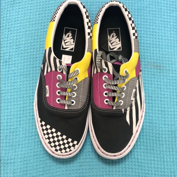 Vans Authentic Pink and Yellow Sneakers Iconic Skate Style - Picture 5 of 6
